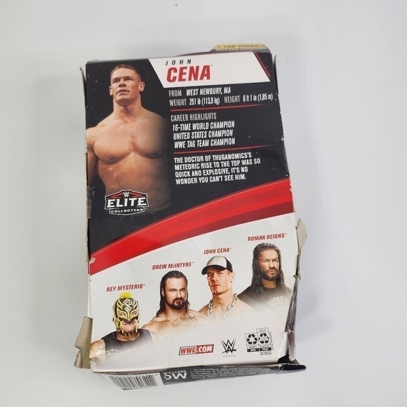 WWE Top Picks Elite John Cena 6-inch Action Figure with Accessories - Picture 2 of 6